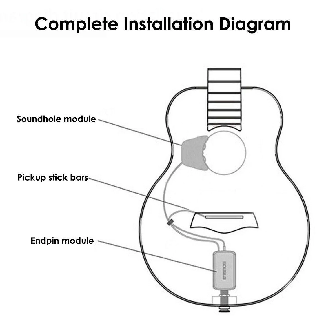 Акустическая гитара Soundhole Preamp Piezo 3 Band Pickup Eq с микрофоном