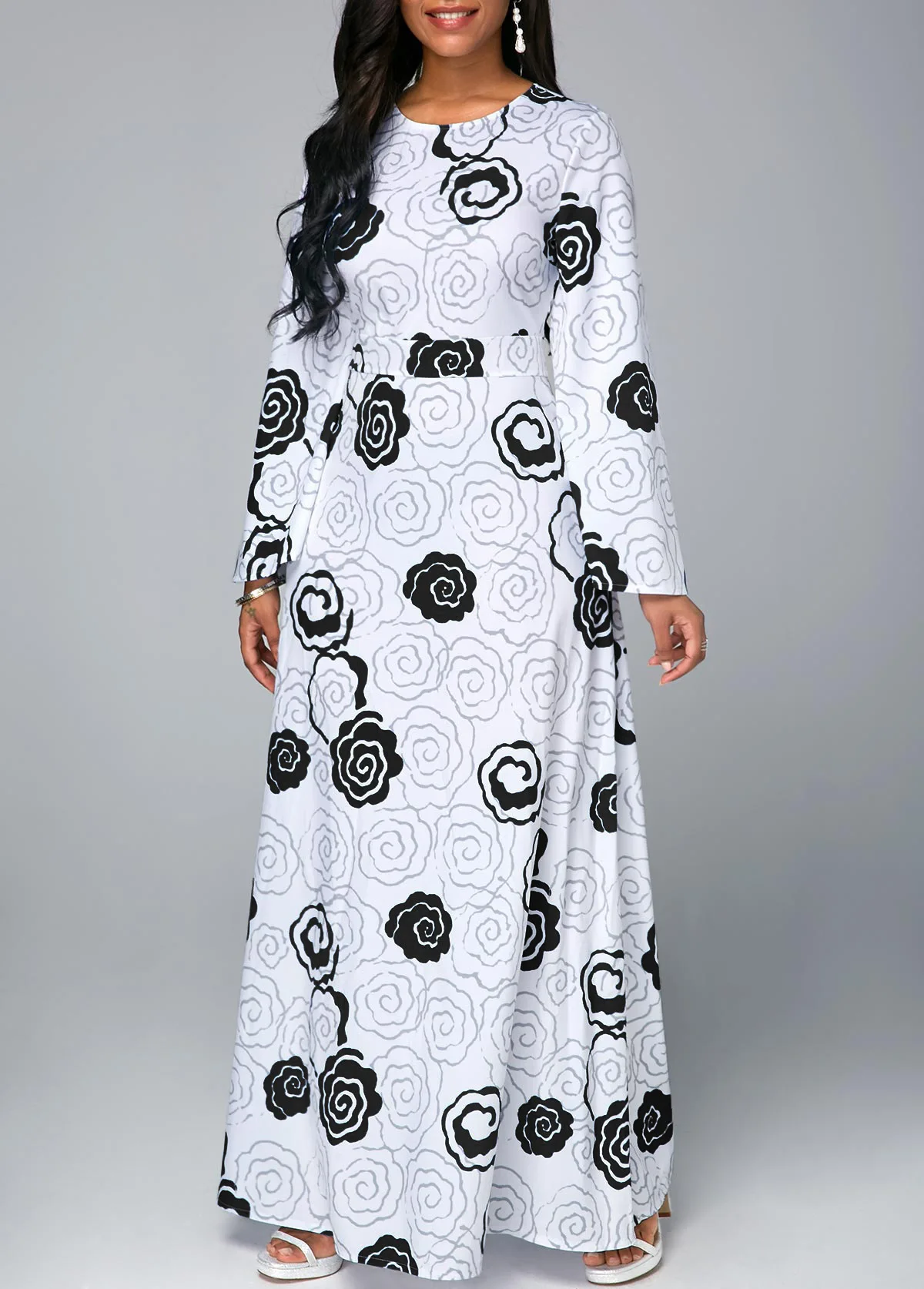 

2019 African Long Maxi Dresses For Women Dashiki Dresses Bazin Riche Traditional African Clothing Long Sleeve