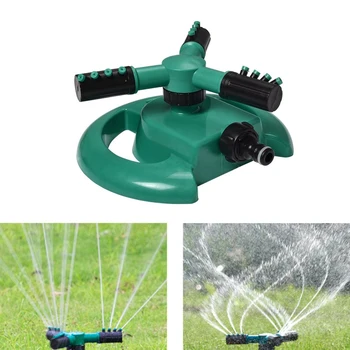 

3 Nozzle 360 Degree Automatic Garden Sprinkler Watering Grass Lawn Rotary Nozzle Rotating Water Sprinkler System Garden Supplies