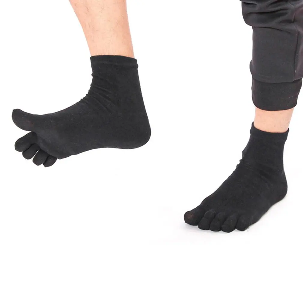 5 Pair Men Five Seperate Finger Toes Comfortable Winter Warm Socks Foot Care Socks Open Toe Sock Anti-Slip Socks Color Random