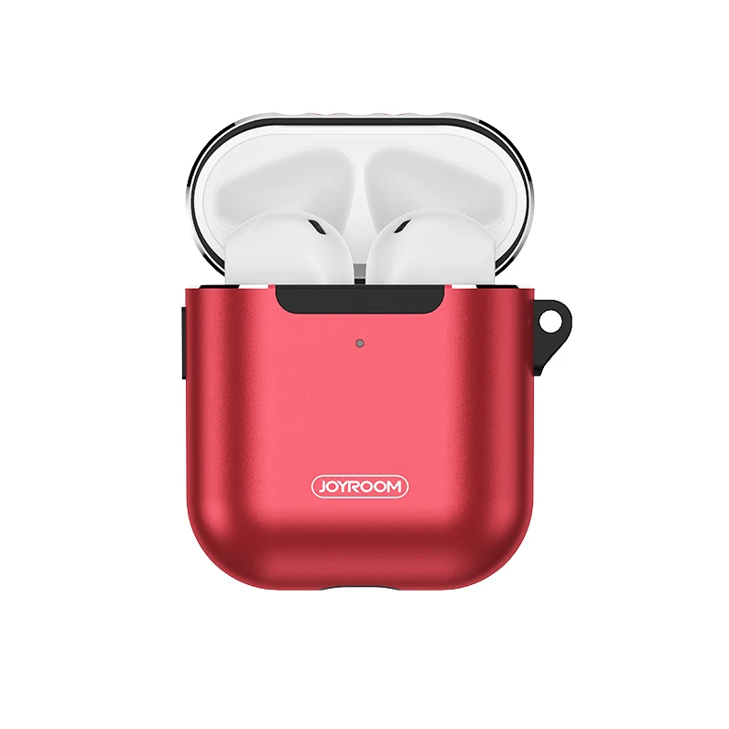 JOYROOM металлический чехол для наушников sillicone защитный чехол для airpods1/2 - Цвет: Красный