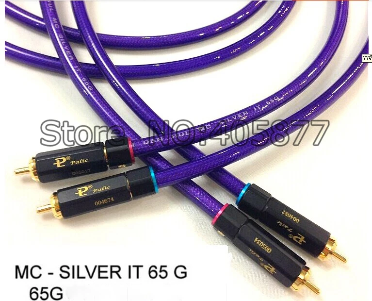 

Pair Hifi audio MC-SILVER IT 65 RCA Interconnect Cable hifi audio RCA cable with Gold Plated RCA Plug Cable