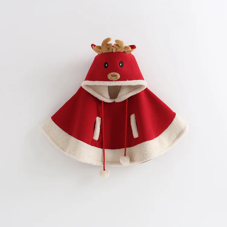 

Children's cloak for girls in the New year elk cloak with velvet warm coat 2019 new winter clothes 2-8 years old