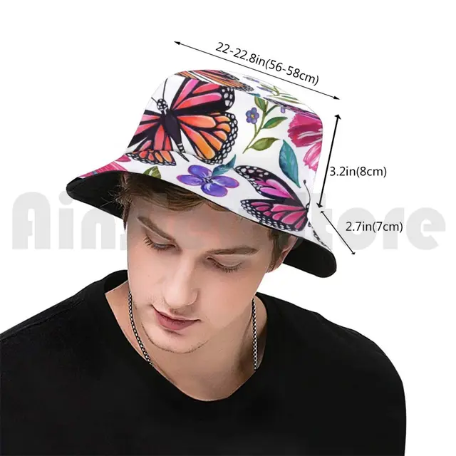 Butterflies Sun Hat Foldable UV 