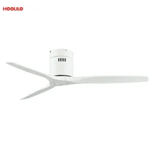 HOOLILO, новинка, 7 цветов, современные твердые деревянные лопасти, 110 В, 220 В, 52 дюйма, потолочный вентилятор, пульт дистанционного управления, Классический ретро потолочный вентилятор