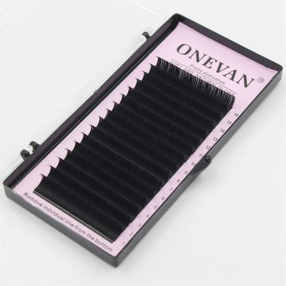 

ONEVAN Eyelash Extension 12 Lines/Tray Silk Cilios Soft Professionals Individual Eye Lash Extensions False Lashes Makeup