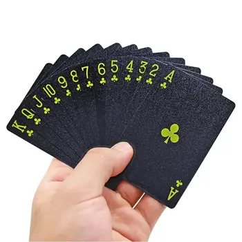 

Black PVC waterproof Poker Plastic Playing Cards Party Board Game Scrub Poker