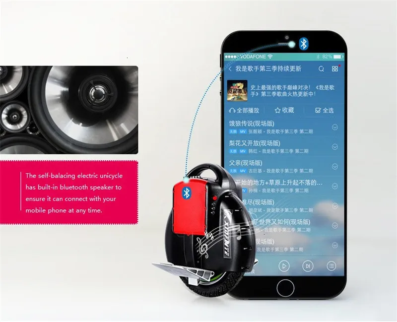 Daibot Electric Scooter Adult One Wheel Self Balancing Scooters 14Inch 60V 350W Portable Electric Balance Unicycle With Push Rod (6)