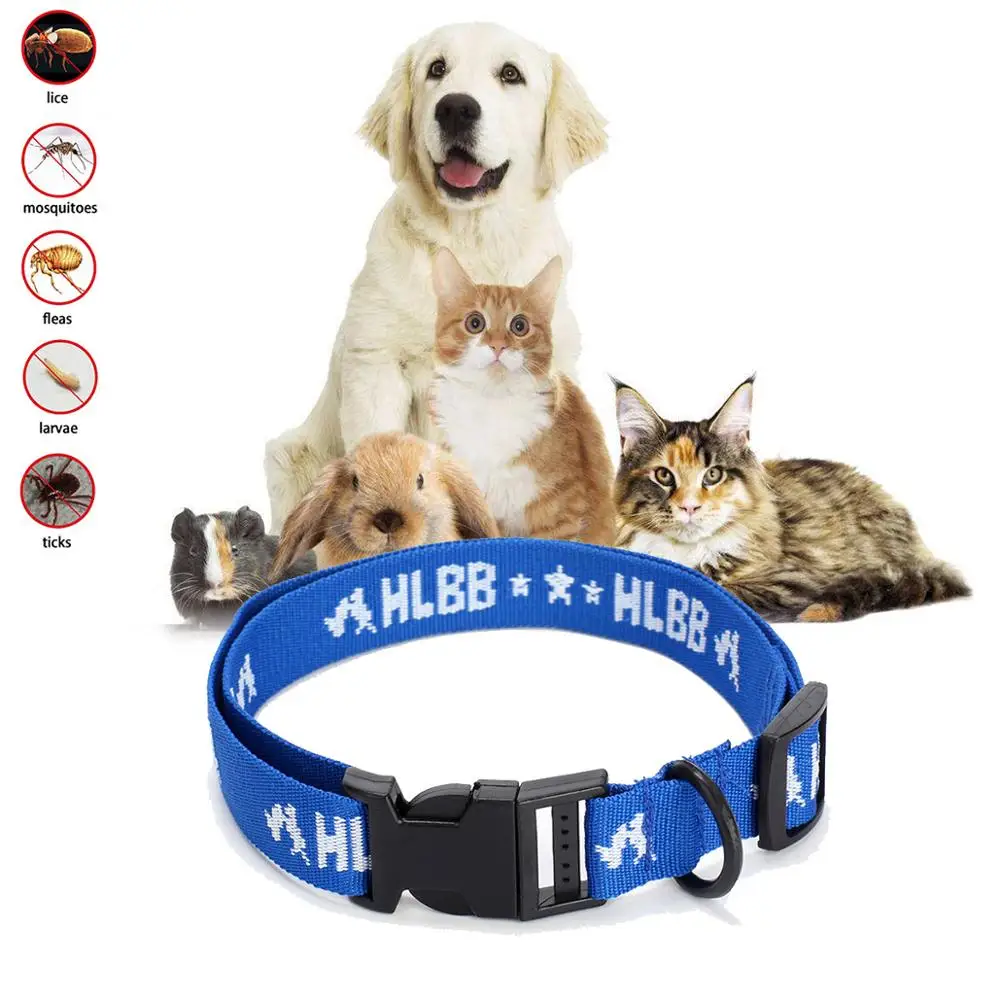 Collar de pulgas ajustable para mascotas, correa de cuello de perro, gato, conejo, antiácaros, Acari, remedio para garrapatas, suministros de Collar de nailon