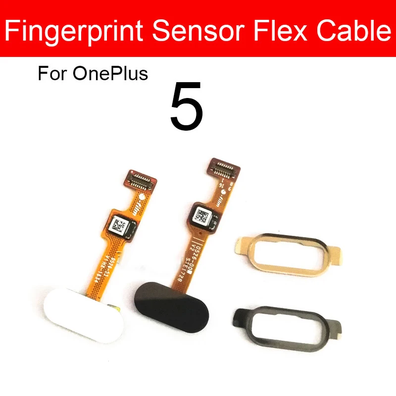 Premium Home Button Fingerprint Sensor with Frame and Flex Ribbon Cable Repair Kit