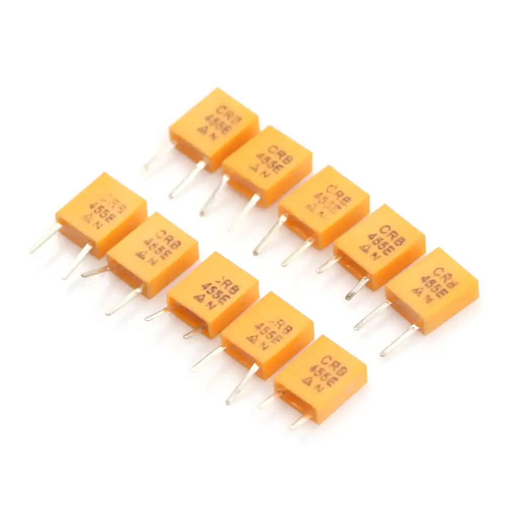 10PCS 455E passive crystal oscillator 455KHZ passive crystal resonator 455 KHZ DIP 455K CERAMIC