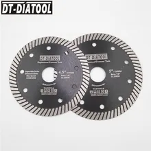 

DT-DIATOOL 2pcs Dia 115mm/4.5"+125mm/5" Diamond Cutting Disc Super Thin Turbo Blades For Granite Marble Ceramic Tile Saw Blades