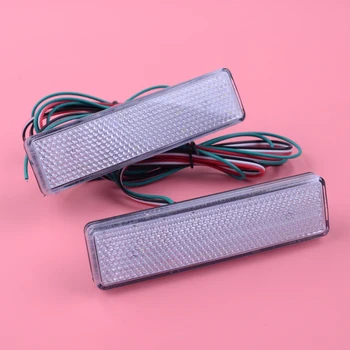 

2pcs LED Rear Bumper Reflector Tail Brake Stop Light White Lens 12V Fit for Opel Vauxhall Vivaro Movano A Renault Master Trafic
