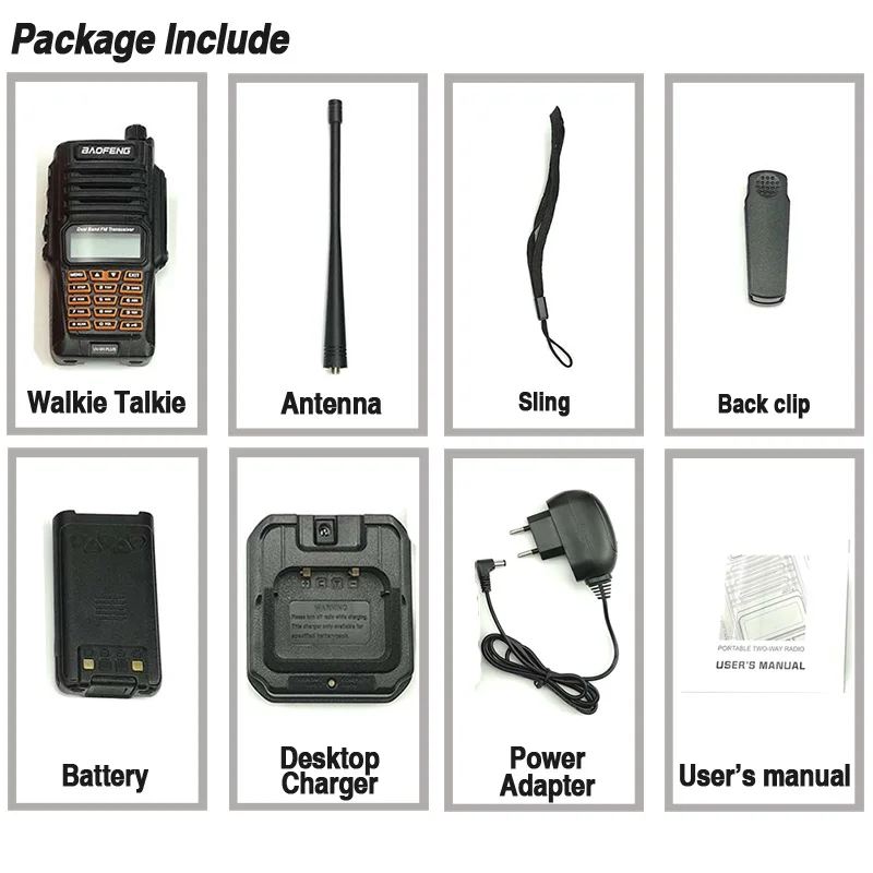 Baofeng UV-9R Plus рация 8 Вт 2800 мАч UHF& VHF IP67 Водонепроницаемый Baofeng UV 9R двухстороннее радио UV9R охотничья радиостанция