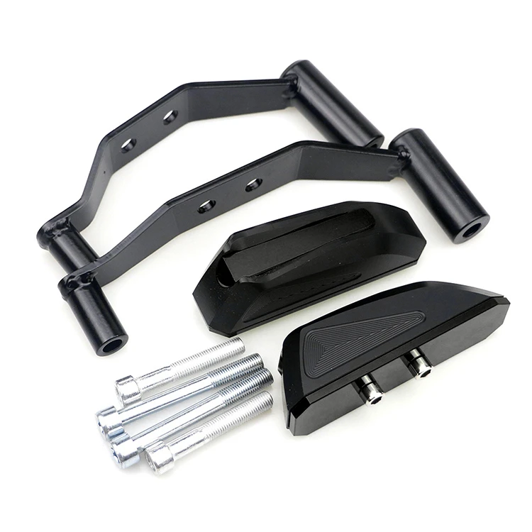 Motorcycle aluminum alloy Accessories bumper body anti-fall block protection block For Kawasaki Z900 - Цвет: Черный