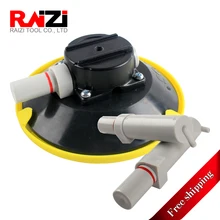 Raizi 6 Inch Vacuum Suction Cups Mount Base with Two Gas Pump, Hand Vacuum Pump Glass Sucker M6 Female Thread