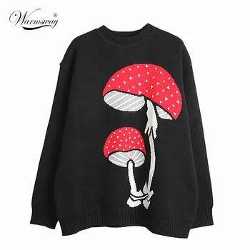 

2020 New Fall Winter Fashion Loose Sweater Women Black O-Neck Long Sleeve Korean Casual Oversize Pullovers Sweaters C-229