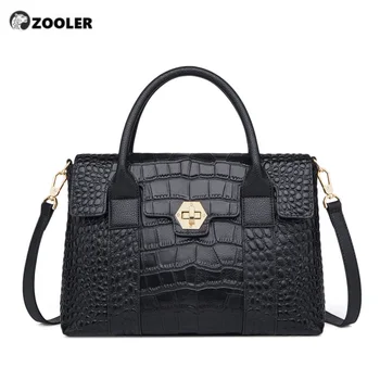 

ZOOLER Brand Women's Cow Leather Handbags Female Shoulder bag designer Luxury Lady Tote Large Capacity Zipper Handbag for #WG223
