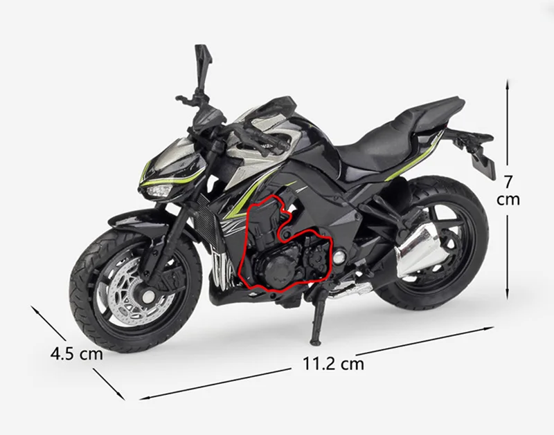 1/18 сплав Kawwasaki Z1000 R литой под давлением мотоцикл игрушечный автомобиль моделирование двигателя велосипед Коллекция модели игрушки в форме мотоциклов автомобиль