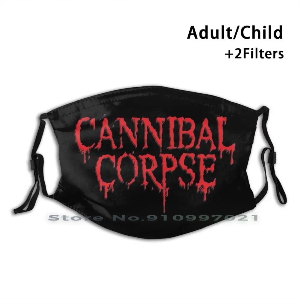 The Corpse Cannibal Reusable Mouth Face Mask Anti Haze Dustproof With Filters For Child Adult Metal Band | Аксессуары для одежды