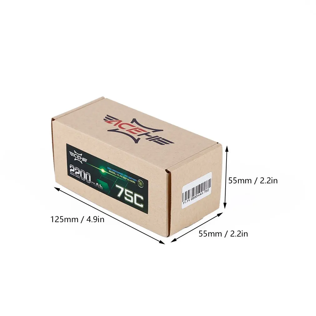 Высокая скорость Lipo RC батарея ACEHE 11,1 V 1500mAh 75C емкость 3S1P 16,65 WH