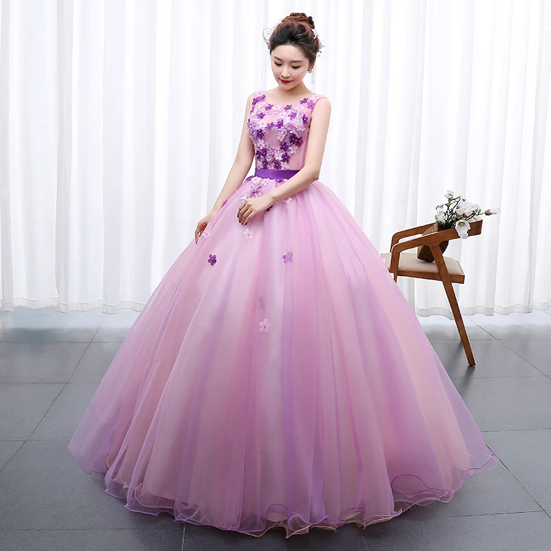 Недорогие платья без рукавов с розовыми цветами Vestidos De 15 Anos, бальные платья 16, вечерние платья