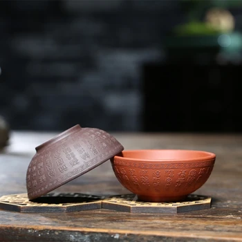 

3 Pieces Yixing Purple Sand Tea Cups Handmade Kung Fu Mug Creative Drinkware