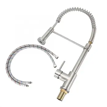 

G3/8" Brushed Kitchen Sink Mixing Faucet Tap Vertical Mount Single Rinse Faucet