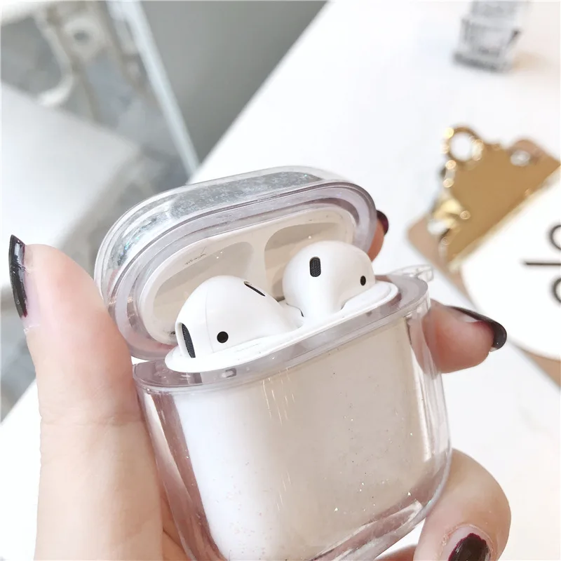Feiseli красочные зыбучие пески блеск хранения Airpods 1 2 Наушники защитный чехол