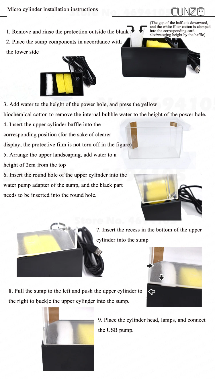 Title 7, Mini Plastic Fish Tank Portable Desktop Aquapon...