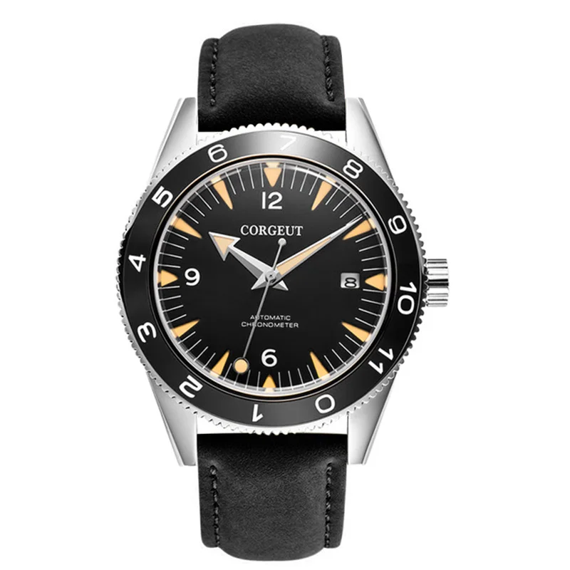 Розовый Corgeut часы Diver автоматические механические james 007 bond Seagull Move для мужчин t Роскошные Брендовые мужские наручные часы для плавания sea master 41 мм - Цвет: Розовый