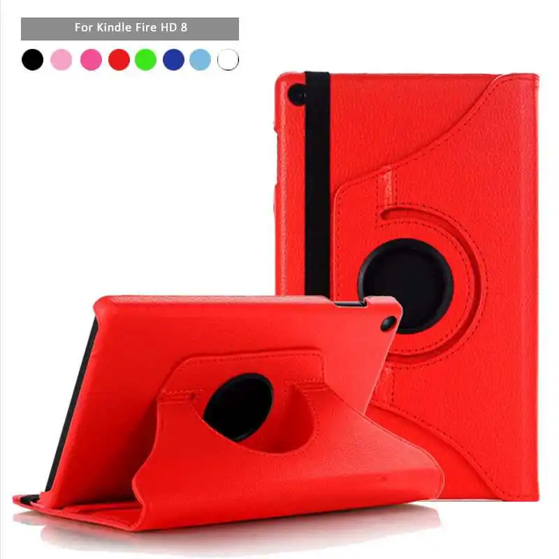 

Joomer 360 Rotation Flip Stand Leather 8.0"For Kindle Fire HD 8 2017 Case For Kindle Fire HD8 2017 Tablet Case Cover