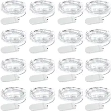 16 шт Светодиодный светильник s, 1 м 10 серебряная проволока микро Рождественское украшение светодиодный Сказочный светильник s IP68 Водонепроницаемый Светлячок светильник