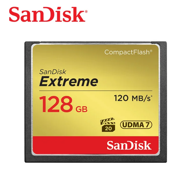 128 ГБ Карта памяти SanDisk extreme PRO, 32 ГБ, 64 ГБ, 128 ГБ, 120 м/с, карта CF, высокоскоростная Компактная флеш-карта для DSLR и HD видеокамеры, скидка - Емкость: 128 ГБ