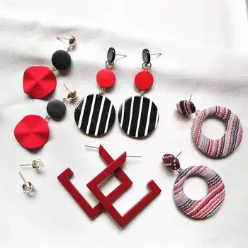 

Charm Statement Dangle Earrings Fashion Jewelry Big Hanging Drop Earrings Set Party Jewelry Gift Korean Round Earrings For Women