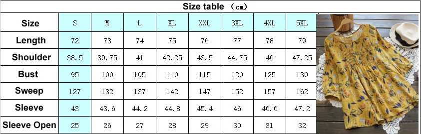 Брендовые женские рубашки 5XL размера плюс, Повседневная Свободная хлопковая рубашка с цветочным принтом, шикарные блузки для отдыха желтого и зеленого цвета