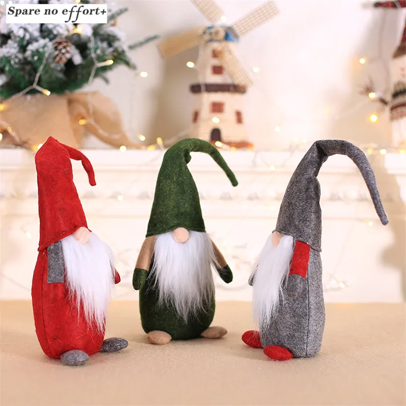 

New Year Gift Cute Christmas Tree Decoration Kerst Decoratie Bearded Scavenger Dolls Santa Claus Figurines Toys Navidad 2019