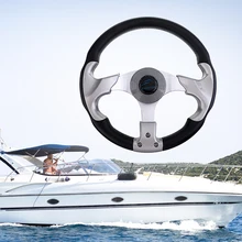 Volant de volant marin 12.4 ''315mm et 3/4'' | Arbre conique, volant de volant à 3 rayons, Non directionnel pour accessoire de bateau de Yacht
