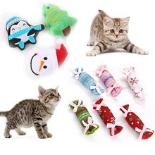 Кошка, Рождественская игрушка, интерактивные подарки для питомцев, кошачья мята, конфета, кошачья мята, Санта Клаус, саше, игрушка, рождественские товары для домашних животных, продукт