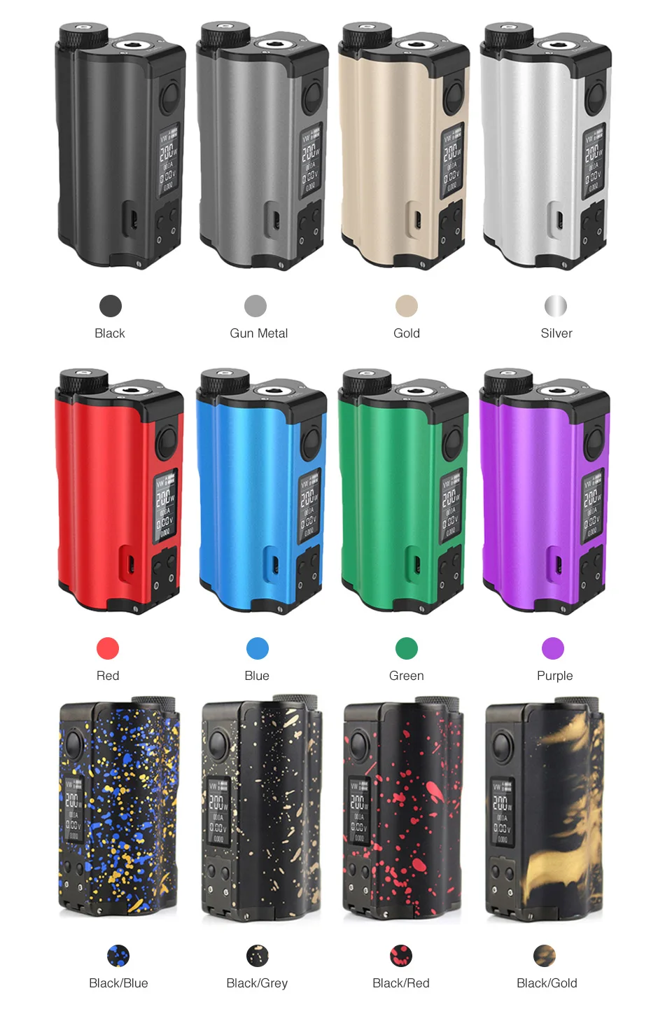 Горячая Распродажа! 200 Вт DOVPO Topside Dual Top Fill TC Squonk MOD с 10 мл Squonk Bottle E-cig Vape Box Mod VS/Drag 2/LUX S