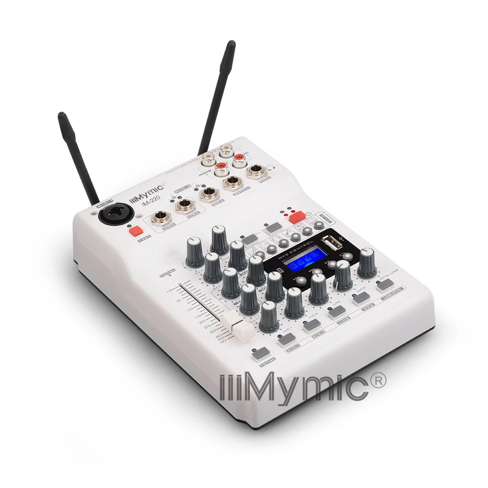 IiiMymic аудио DJ микшер KTV Микрофон Моно USB AUX вход 2 канала ручной UHF беспроводной микрофон 48 В фантомное питание для KTV