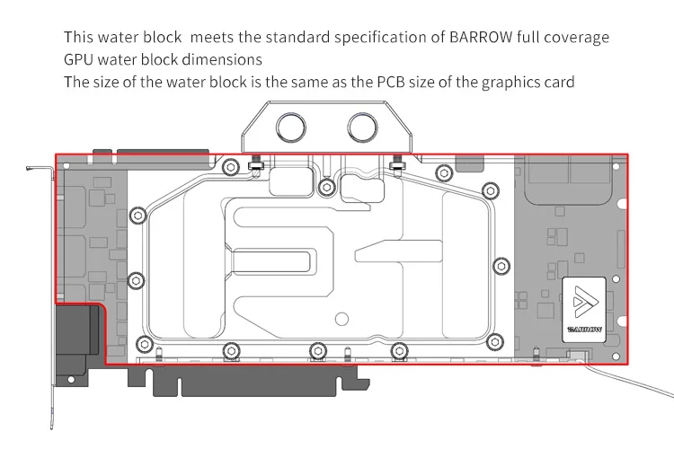 Курган водяной блок использовать для ZOTAC RTX2070 8GD6 мини OC/RTX2060 AMP/2060 супер мини/полное покрытие GPU Блок поддержка A-RGB 3PIN