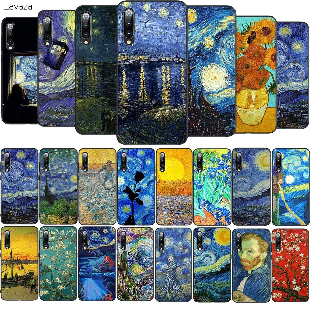 Z205 Van Gogh Звездная ночь мягкий чехол из ТПУ для Xiaomi Redmi Note 6 7 8 9 Pro Max 8T 9S силиконовый |