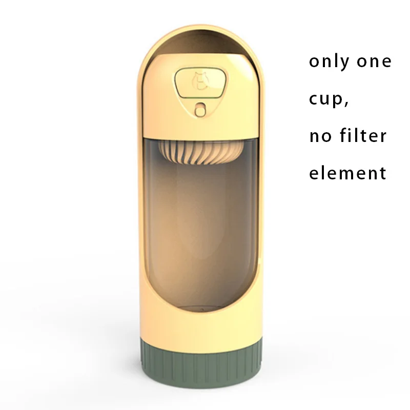 No Filter cartridge Чашка-компаньон для домашних животных, чашка для питья на открытом воздухе, чашка для воды для домашних животных, собака, кошка, портативный диспенсер для воды - Цвет: No Filter cartridge