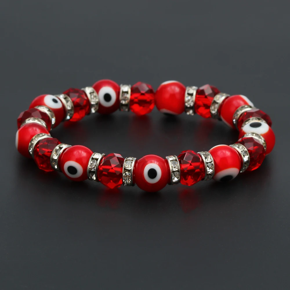 Lucky Eye glasses Beads синий браслет evil Eye черный красный зеленый Strand браслет регулируемые ювелирные изделия для женщин и мужчин EY6482