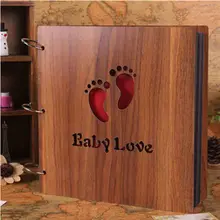 Фотоальбом ручной работы с деревянным покрытием, клееный детский альбом для влюбленных, Свадебный фотоальбом "сделай сам", мемориальный фотоальбом