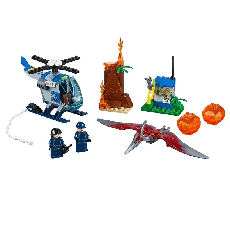 

2018 New 10756 96pcs Legoinglys Jurassic World The Pteranodon Escape Model Building Block Toys For Children Bela 10918 Gift