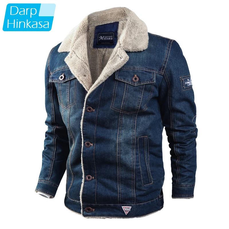 DARPHINKASA2020WinterThickenedDenimJacketMenStreetwearCasual