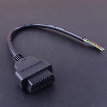 

CITALL Universal Black Car Auto Interior Diagnostic Extension Connector Plug Open Wire Cable for 16Pin OBD2 Female Accessories
