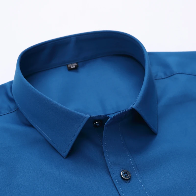 Dress Shirts Men's Bamboo Fiber Shirts Summer Short Sleeve